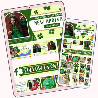 St Paddies Day E-Commerce Canva Template Pack